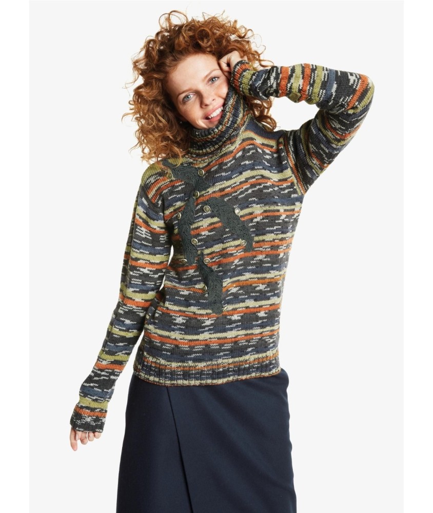 Patron tricot Pull col roulé - Bergère de France