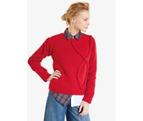 Patron tricot gratuit Pull fausse torsade