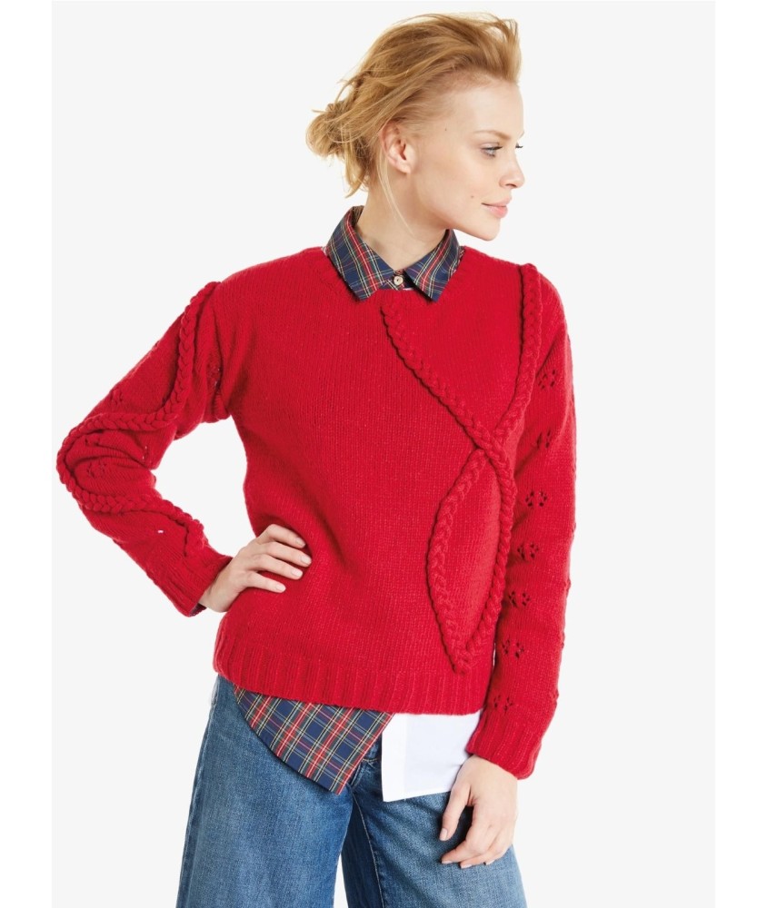 Patron tricot gratuit Pull fausse torsade