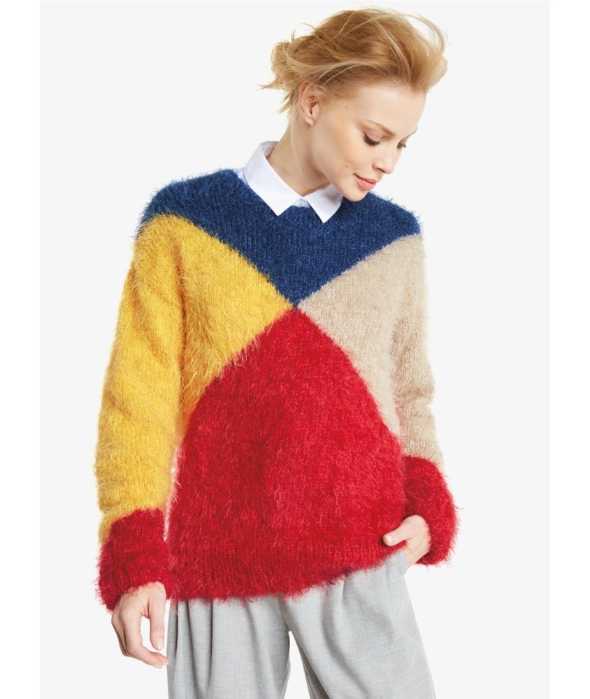 Patron tricot Pull color block - Bergère de France