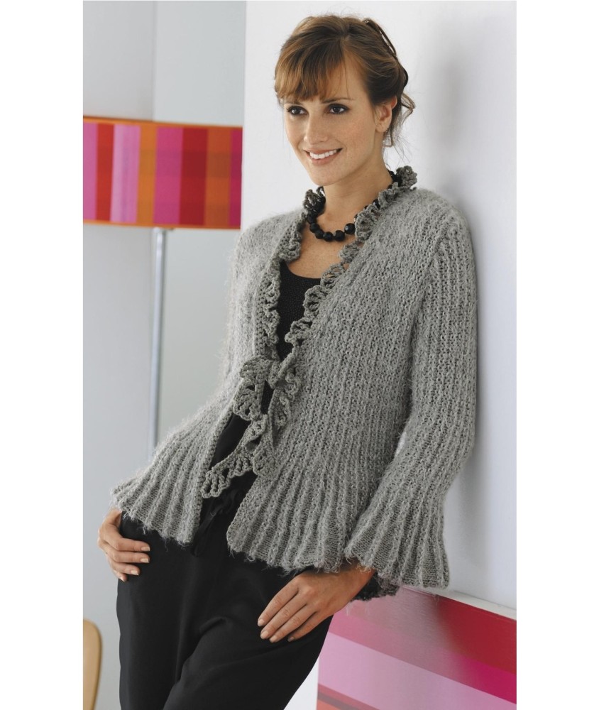 Patron tricot Veste évasée Maeva - Bergère de France