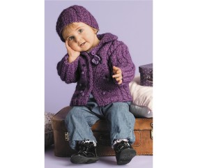 Patron crochet gratuit Veste et bonnet Célia