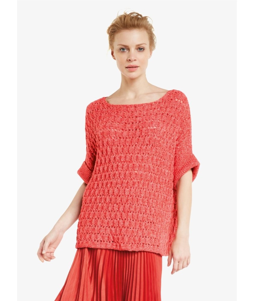 Patron tricot Pull ample ajouré - Bergère de France