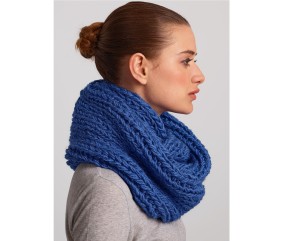 Patron tricot gratuit Large snood en côtes Diane