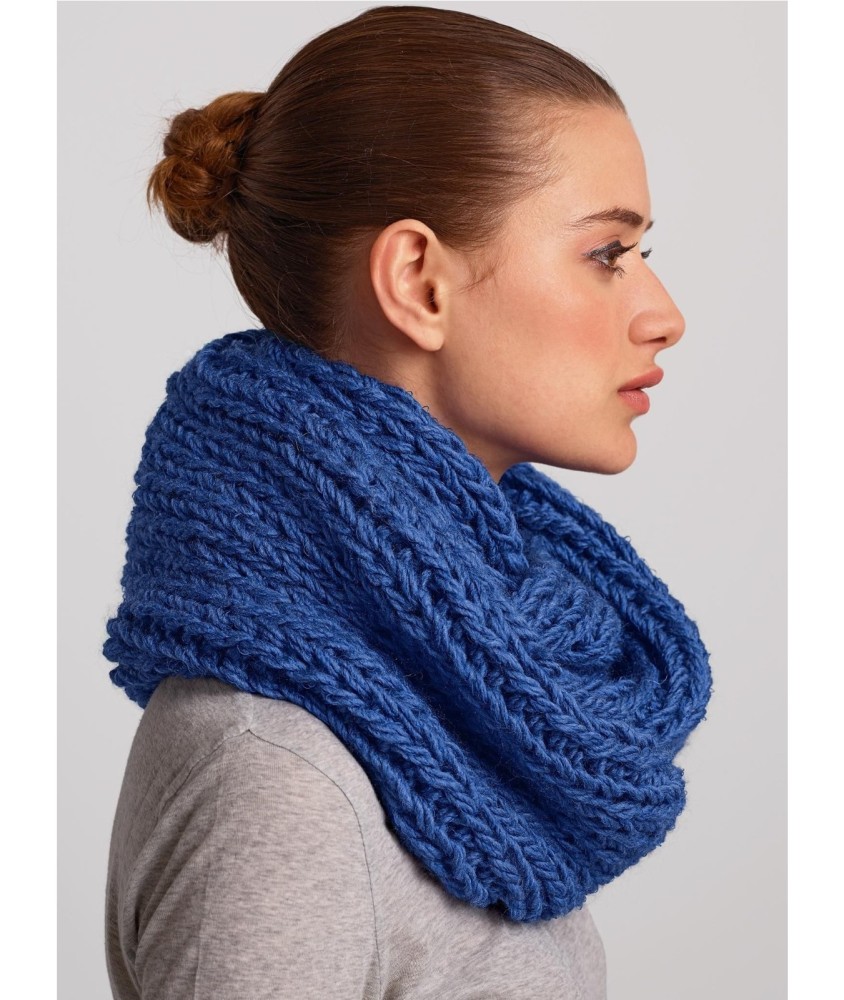 Patron tricot gratuit Large snood en côtes Diane