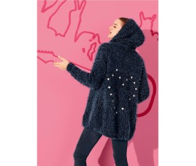 Patron tricot gratuit Veste poilue à capuche Hermione
