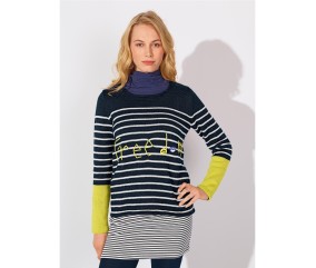 Patron tricot Pull rayé marin Iris - Bergère de France