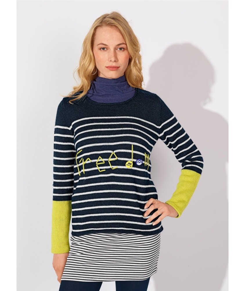 Patron tricot Pull rayé marin Iris - Bergère de France