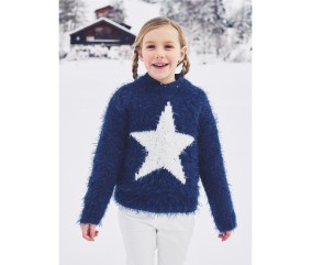 Patron tricot gratuit Pull Jacquard étoile Hedwige
