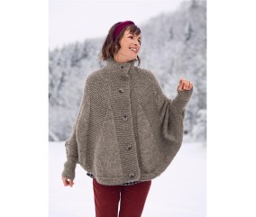 Patron tricot Poncho cape Fiona - Bergère de France