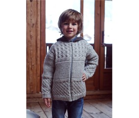 Patron tricot gratuit Gilet zippé à capuche Julien