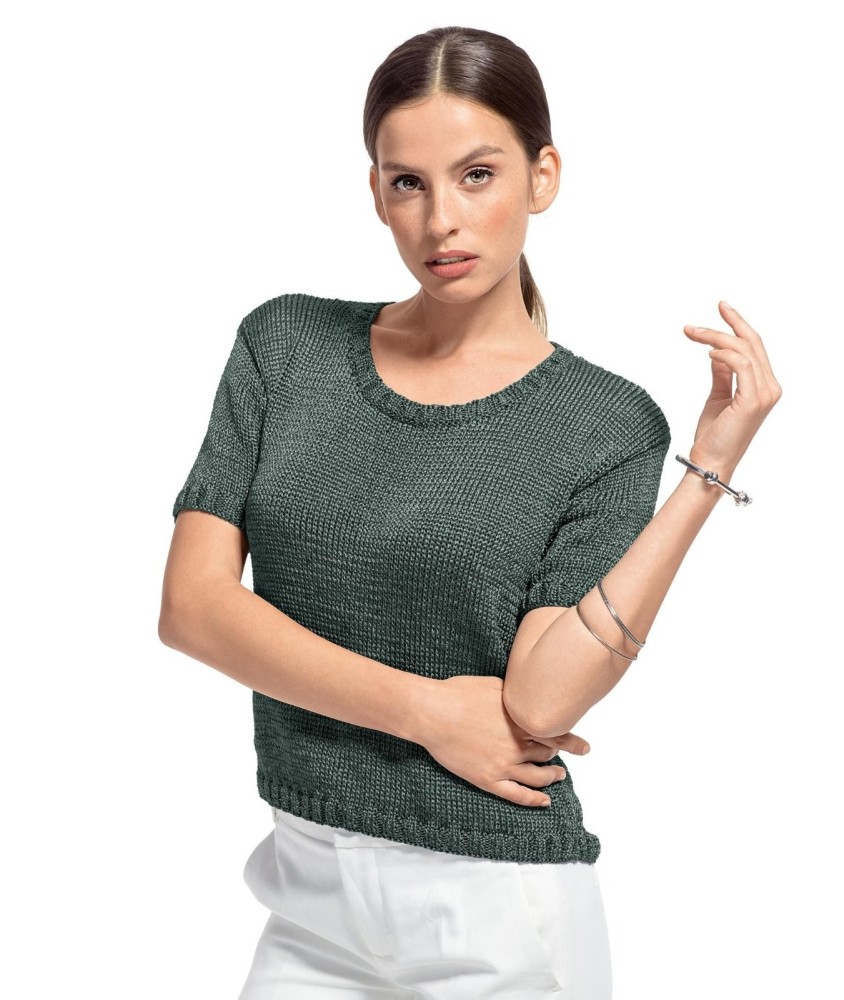 Patron gratuit Pull lumineux manches courtes Lio