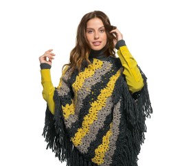Patron crochet gratuit Poncho au crochet Flavie