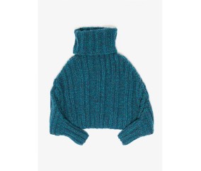 Patron tricot Poncho col roulé - Bergère de France