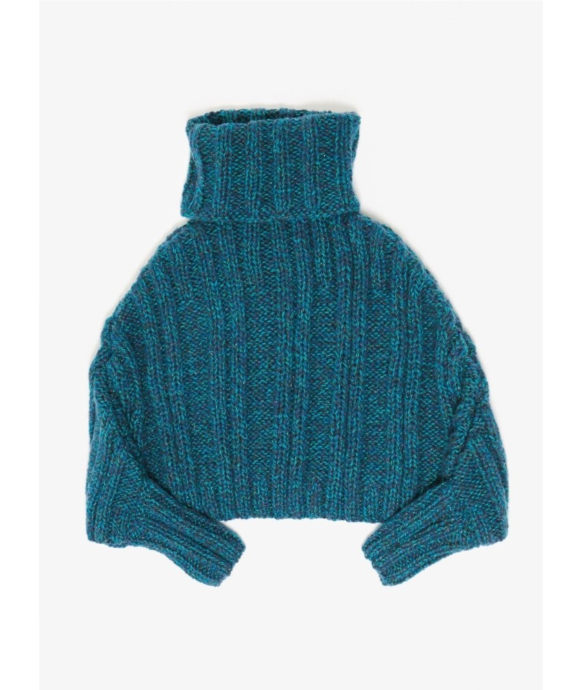 Patron tricot Poncho col roulé - Bergère de France