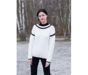 Patron tricot Pull col fantaisie - Bergère de France