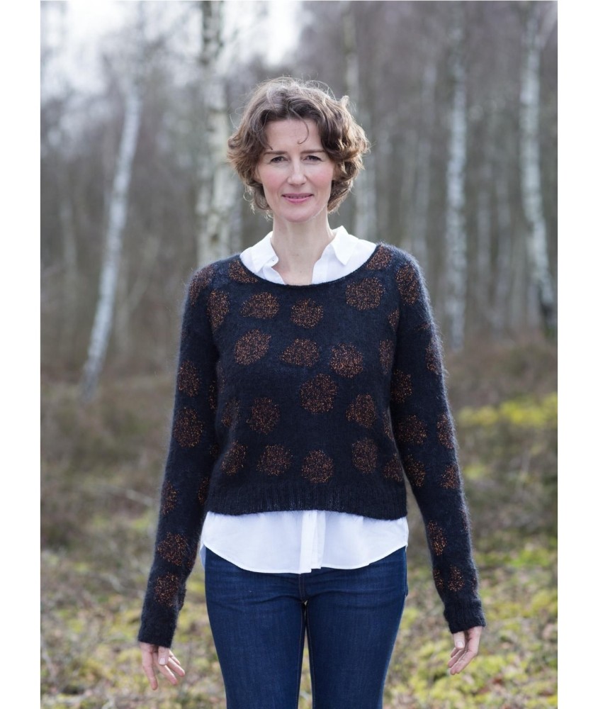 Patron tricot Pull fin jacquard - Bergère de France