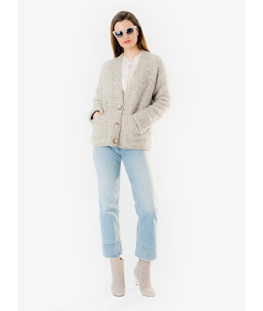 Patron tricot gratuit Veste à grandes poches