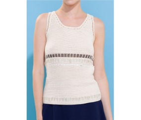 Patron crochet gratuit Top Bretelles Ajourées