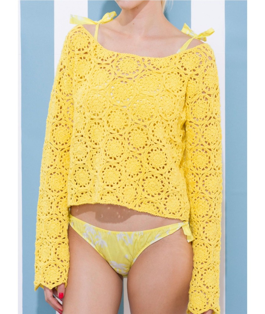 Patron crochet gratuit Pull Manches Longues