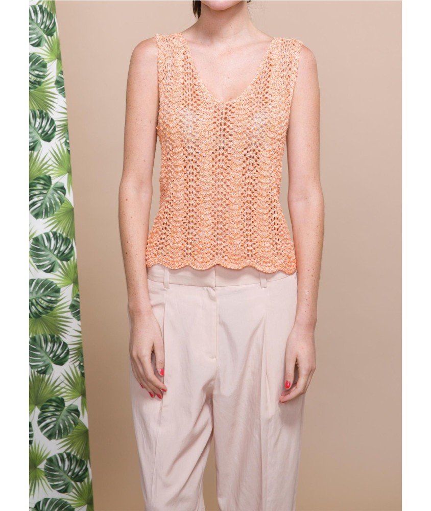 Patron tricot Top Ajouré - Bergère de France