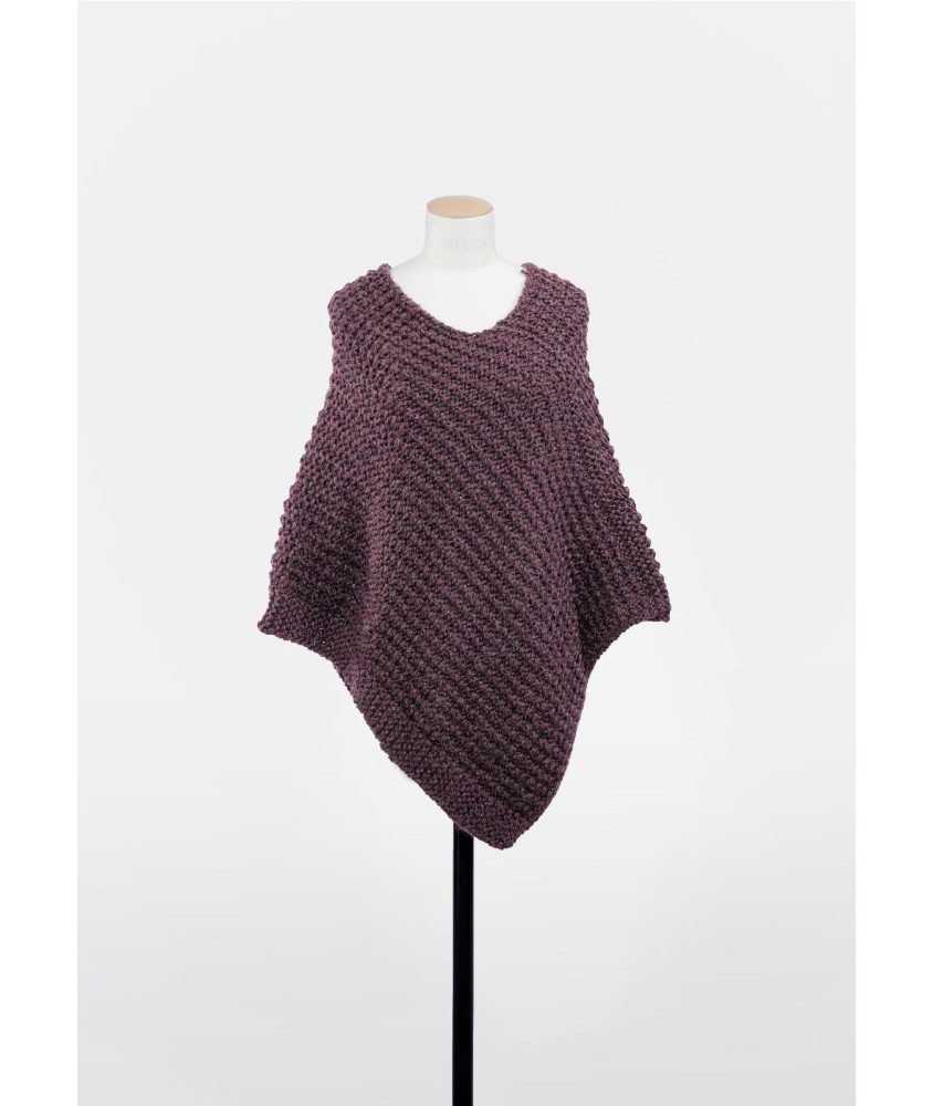 Patron tricot gratuit Poncho Court et Snood