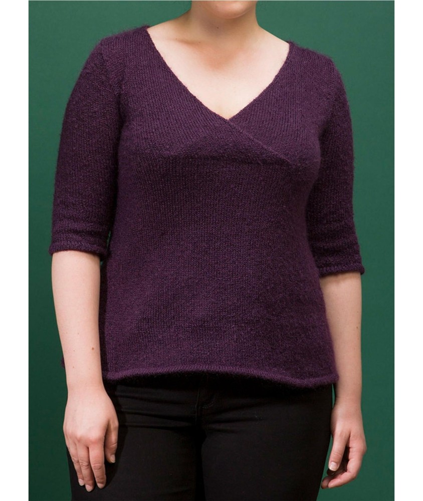 Patron tricot gratuit Pull Effet Cache-Cœur