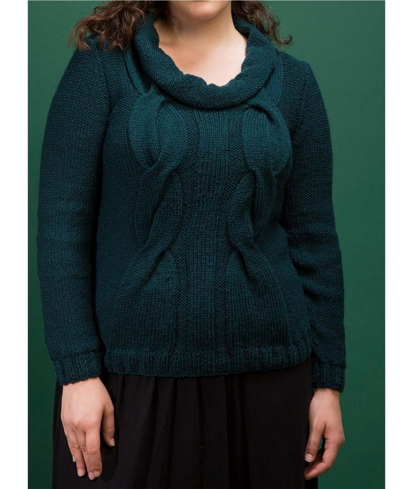 Patron tricot gratuit Pull Grosses Torsades