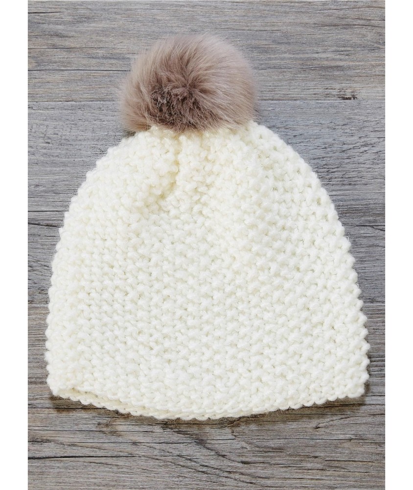 Patron tricot Bonnet Pompon femme - Bergère de France