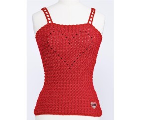 E-MODELE FEMME - TOP AU CROCHET - BERGÈRE DE FRANCE