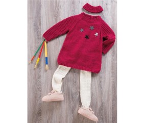 E-MODELE BÉBÉ - ROBE ET BANDEAU - BERGÈRE DE FRANCE