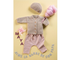 E-MODELE BÉBÉ - GILET ET BONNET - BERGÈRE DE FRANCE