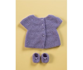 E-MODELE BÉBÉ - GILET SANS MANCHES ET CHAUSSONS - BERGÈRE DE FRANCE