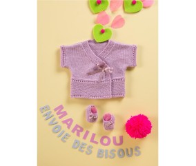 E-MODELE BÉBÉ - CACHE CŒUR ET CHAUSSONS - BERGÈRE DE FRANCE