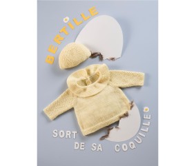 E-MODELE BÉBÉ - BRASSIÈRE ET BONNET - BERGÈRE DE FRANCE