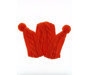 E-MODELE MIXTE - ÉCHARPE À POMPONS - BERGÈRE DE FRANCE