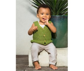 E-MODELE BÉBÉ - GILET SANS MANCHES - BERGÈRE DE FRANCE