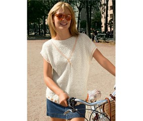 E-MODELE FEMME - PULL LARGE SANS MANCHES - BERGÈRE DE FRANCE
