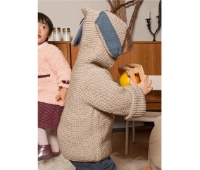 E-MODELE BÉBÉ - GILET ZIPPÉ À CAPUCHE - BERGÈRE DE FRANCE