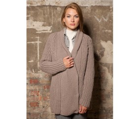 E-MODELE FEMME - VESTE CROISÉE COL CHÂLE - BERGÈRE DE FRANCE