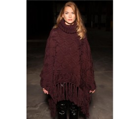 E-MODELE FEMME - PONCHO COL ROULÉ - BERGÈRE DE FRANCE