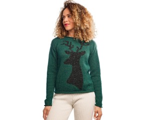 E-MODELE FEMME - PULL COL ROND BORDS ROULOTTÉS - BERGÈRE DE FRANCE