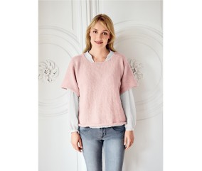 E-MODELE FEMME - PULL MANCHES COURTES VERSION LUXUEUSE ULTRA DOUCE - BERGÈRE DE FRANCE