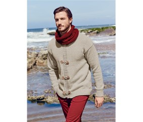 E-MODELE FEMME - GILET VERSION CLASSIQUE À BRANDEBOURGS - BERGÈRE DE FRANCE