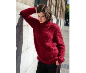 E-MODELE FEMME - PULL COL ROULÉ VERSION POILUE ULTRA DOUCE - BERGÈRE DE FRANCE