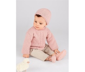 E-MODELE BÉBÉ - BRASSIÈRE ET BONNET FILLE - BERGÈRE DE FRANCE