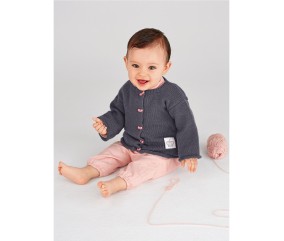 E-MODELE BÉBÉ - BRASSIÈRE BORDS ROULOTTÉS FILLE - BERGÈRE DE FRANCE