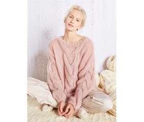 E-MODELE FEMME - PULL MOHAIR À GROSSE TORSADÉ CENTRALE - BERGÈRE DE FRANCE