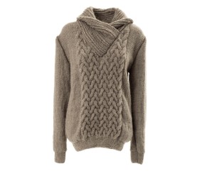 E-MODELE FEMME - PULL À TORSADES COL CHÂLE CLÉMENT - BERGÈRE DE FRANCE
