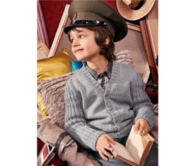 E-MODELE ENFANT - GILET COL V LUCAS - BERGÈRE DE FRANCE